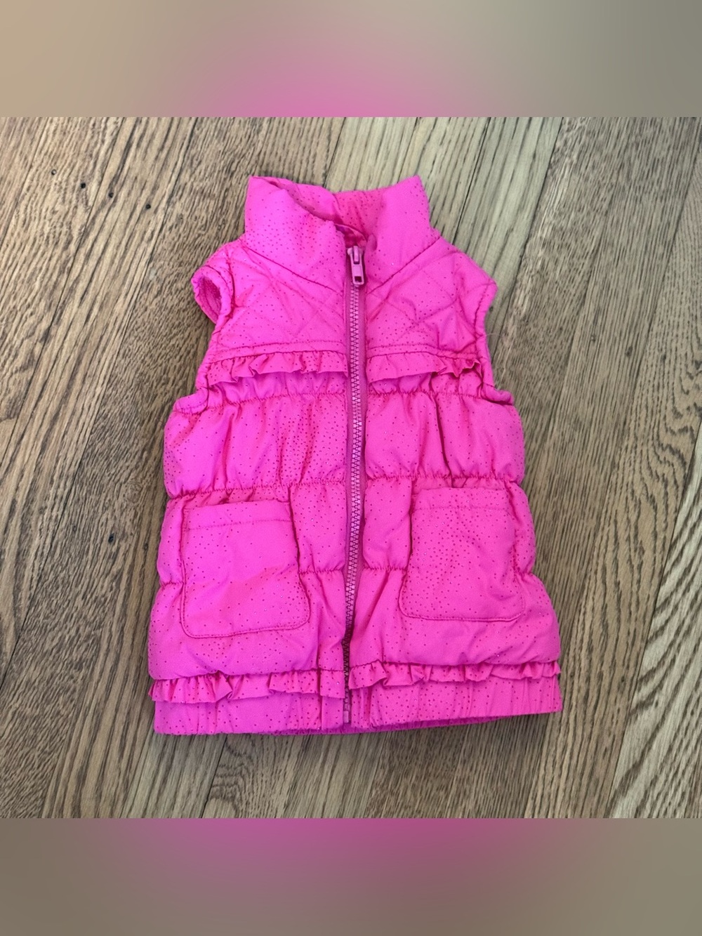 est. 1989 Place Toddler Girls Pink Puffer Vest w/ Sparkles size 3T